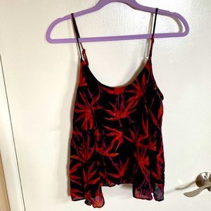 Free People Red and Black Camisole